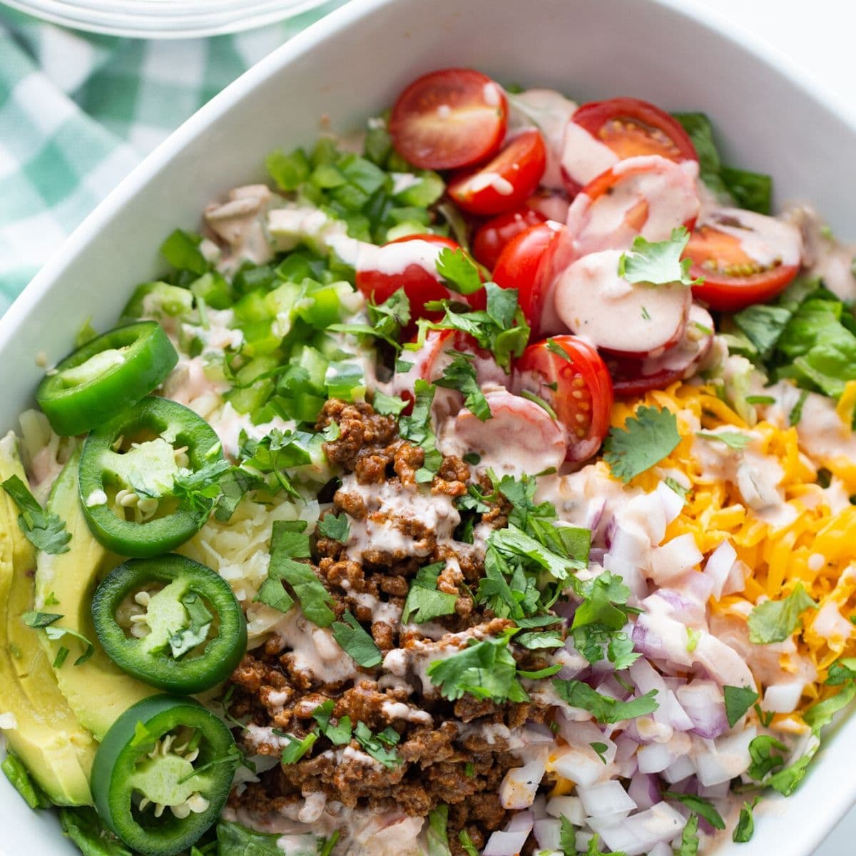 Summer Taco Salad Bowl - Low carb